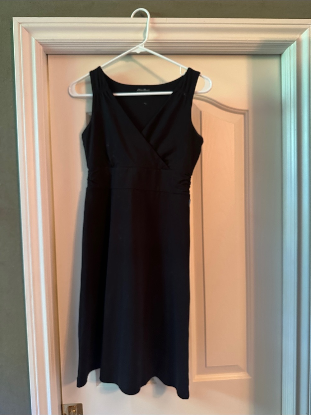 Eddie Bauer Black Sleeveless V-Neck Dress